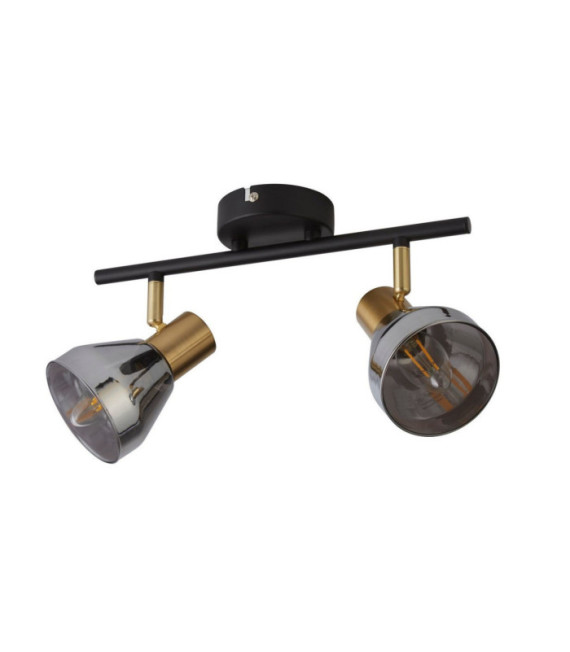 Westminster spotlight Mild steel Black, Satin brass, Smoked