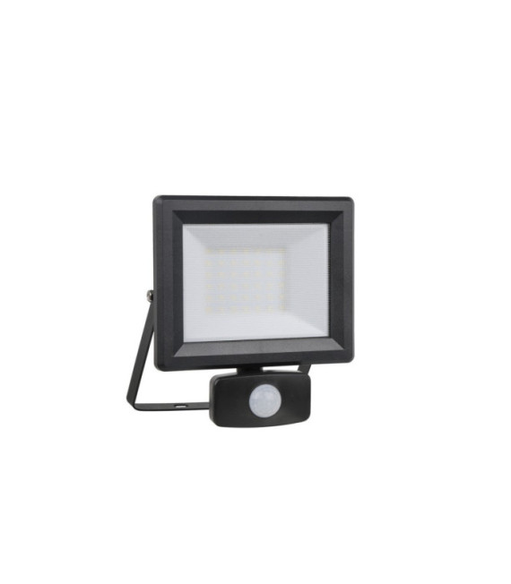 Lámpara de pie para exterior Flood Glass, metal, aluminio negro
