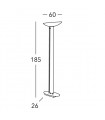 Lampadaire design DELPHI Or 24 Carats 2 ampoules