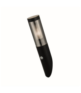 Batton exterior wall light Stainless steel Matte black, Smoked