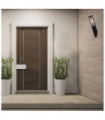 Batton exterior wall light Stainless steel Matte black, Smoked