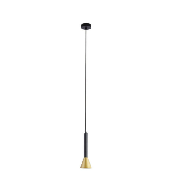 Lámpara colgante de señal Acero dulce Oro, Negro