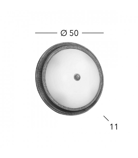 Plafonnier classique MILORD chrome 4 ampoules