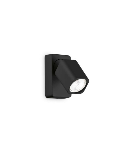 Faretto Rudy in metallo, alluminio nero