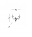 Applique murale classique CONTARINI chrome 2 ampoules