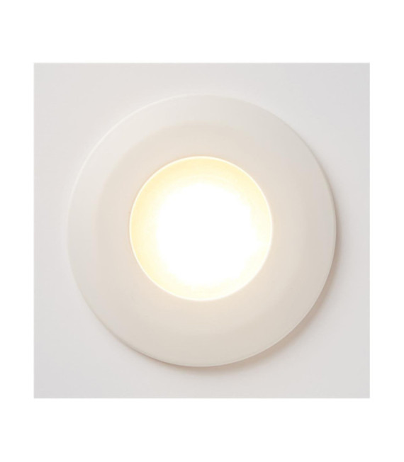 Burford Bathroom Downlight Aluminum, Clear Glass, White