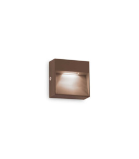 Lampada da parete per esterno Dedra Metallo, Alluminio Caffè