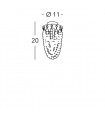 Spot design en cristal CASCADE Or 24 Carats 1 ampoule