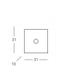 Plafonnier ONTARIO chrome 2 ampoules