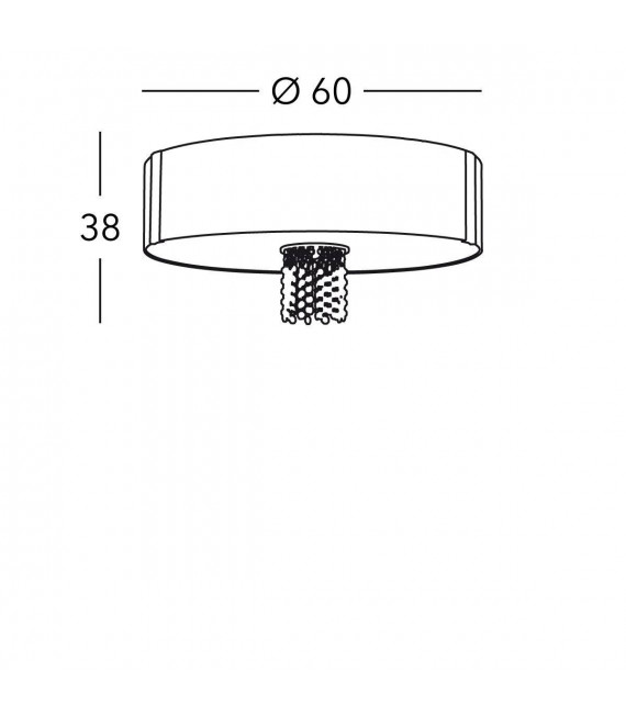 Plafonnier design EMOZIONE chrome 6 ampoules
