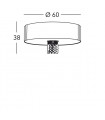 Plafonnier design EMOZIONE chrome 6 ampoules