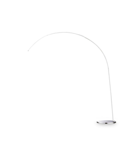 Dorsale gewölbte Stehlampe aus Metall und Chrom