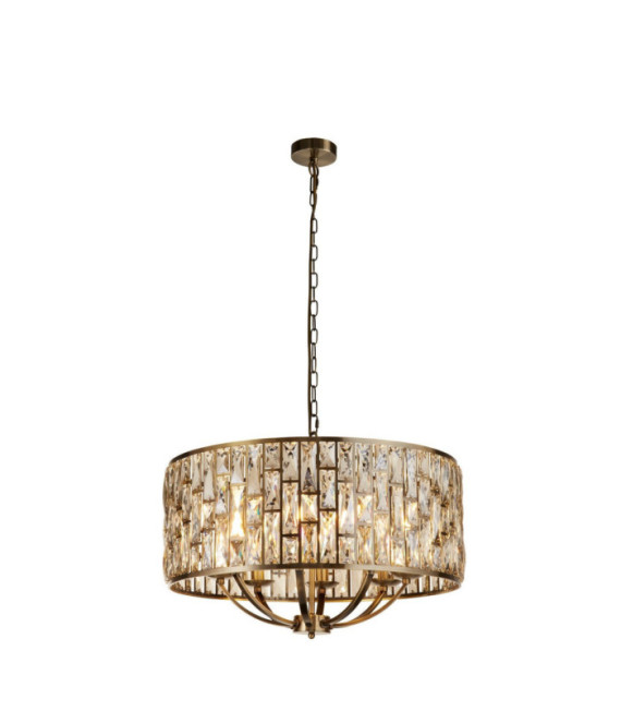 Suspension Bijou Acier doux,verre Laiton Antique