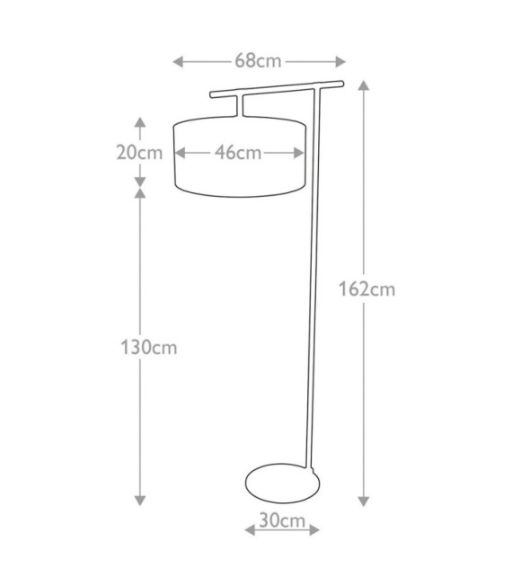 Balance Floor Lamp Black Steel Shade