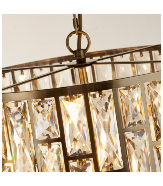 Suspension Bijou Acier doux,verre Laiton Antique