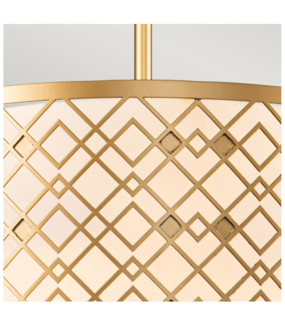 Ziggy Pendelleuchte aus Glas, lackierter Goldstahl