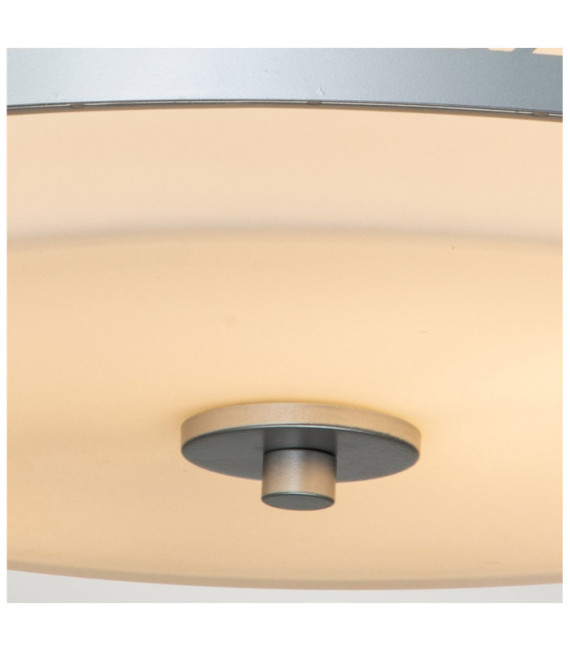 Lampadario Ziggy In Vetro, Acciaio Laccato Argento