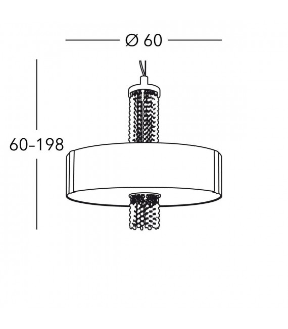 Lampada a sospensione design EMOZIONE 24 carati in oro 6 lampadine