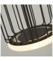Suspension Circolo Aluminium,acier doux Blanc, sable noir