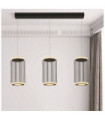 Circolo pendant light Aluminum, mild steel White, black sand