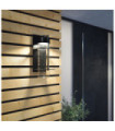 Applique murale extérieur Quoizel Aluminium,verre grainé transparent Terre noire