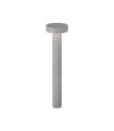 Tesla garden bollard Metal, Gray Aluminum