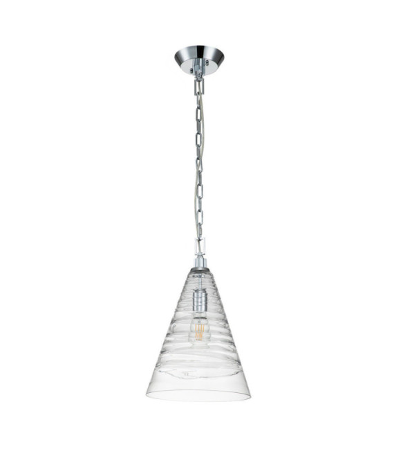 Feiss pendant light Aluminium, Steel, Glass Polished chrome