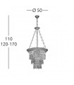 MILORD CRYSTAL Chandelier 4 lights - 4