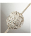 Petra Parchment Table Lamp, Steel, Bone White Resin