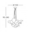 Chandelier design NAOMI chrome 11 ampoules