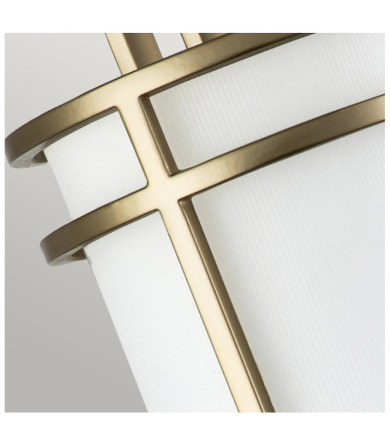Fusion Wandleuchte aus Opalglas, Stahl, lackiertem Naturmessing