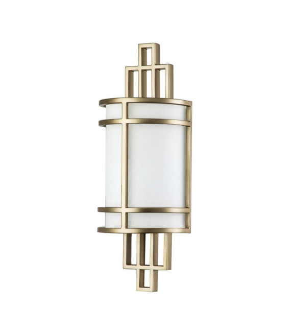 Applique murale Fusion Verre Opale,Acier Laiton naturel peint