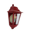Deco exterior wall light Transparent polycarbonate, aluminum Red