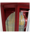 Applique murale extérieur Deco Polycarbonate transparent,aluminium Rouge