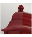 Applique murale extérieur Deco Polycarbonate transparent,aluminium Rouge