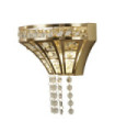 Gemma wall light Mild steel, crystal Brass