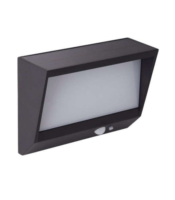 Solar wall light Aluminum, polycarbonate Matt black