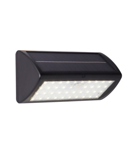 Aplique solar ABS, Policarbonato Negro satinado