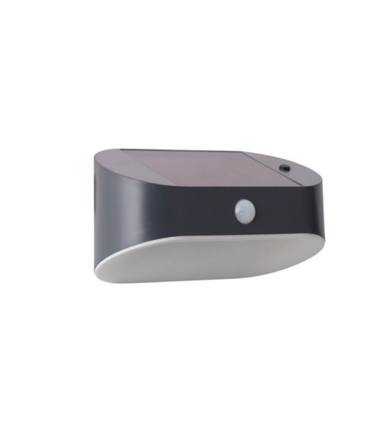 Aplique Solar ABS, Policarbonato Gris Mate