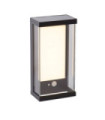 Solar wall light Aluminum, polycarbonate Matt black