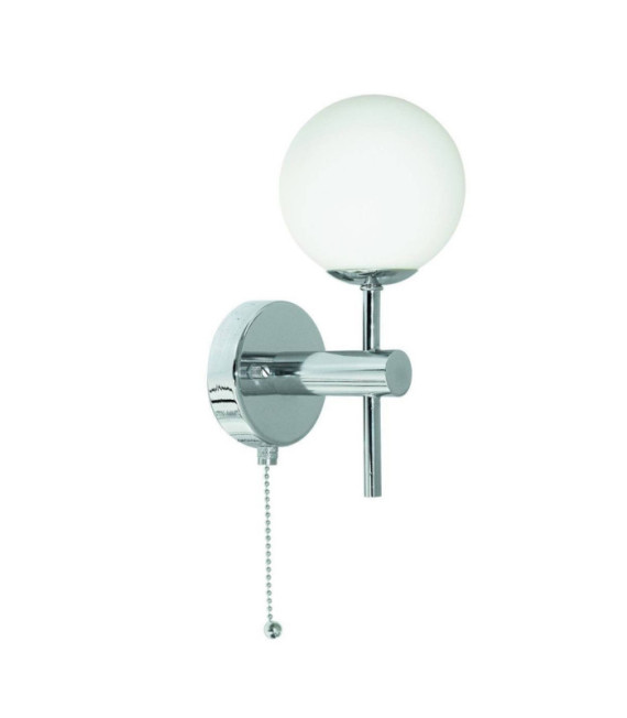 Aplique Baño Global Vidrio Opal Cromo