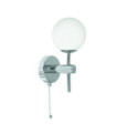 Wall light Bathroom Global Glass Opal Chrome