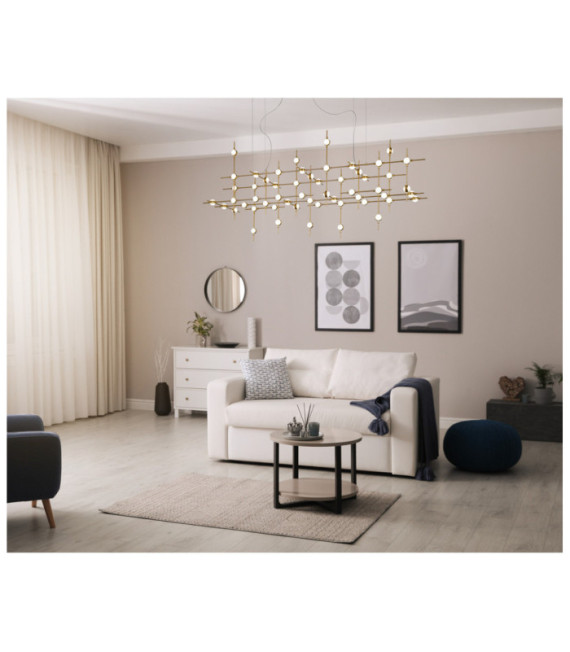 Suspension LED Provenza Verre,Acrylique,Acier Or