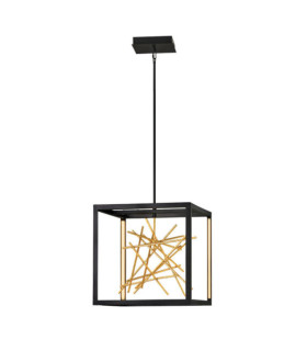 Hinkley LED-Pendelleuchte Stahl Schwarz und Goldgold