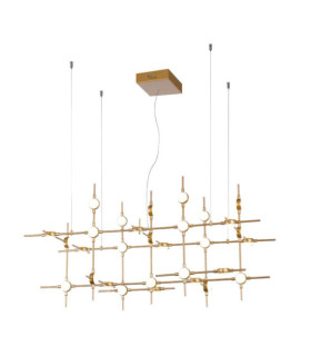 Lámpara colgante LED Provenza Vidrio, Acrílico, Acero Oro