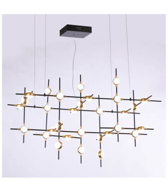 Provenza lámpara colgante LED Negro, Oro