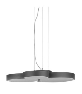Lampada a sospensione LED Larissa Lega di metallo, plastica Nero
