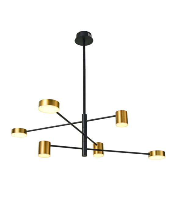 Remdal Acryl-Pendelleuchte, Goldstahl