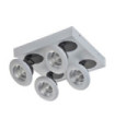 Spot multiple Catalina Aluminium Blanc, Gris