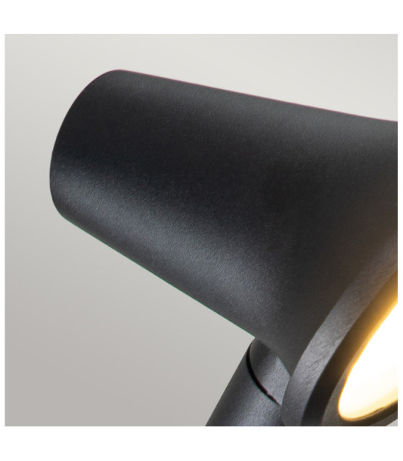 Selma outdoor floodlight Glass, stainless steel, die-cast aluminum Black